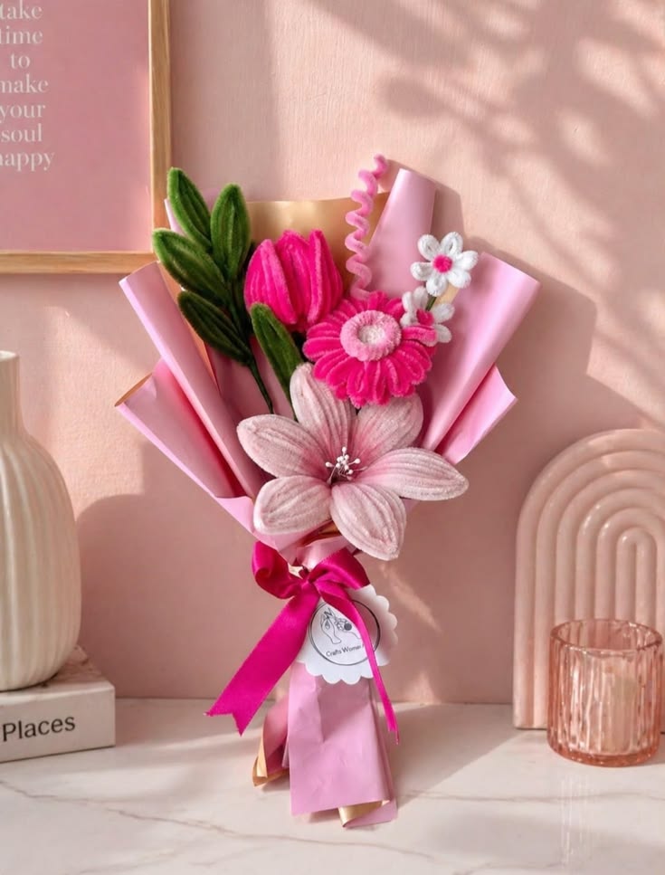 Pipe Cleaner Blush Bouquet