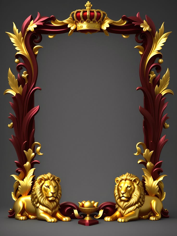 3D Luxury Floral Frame